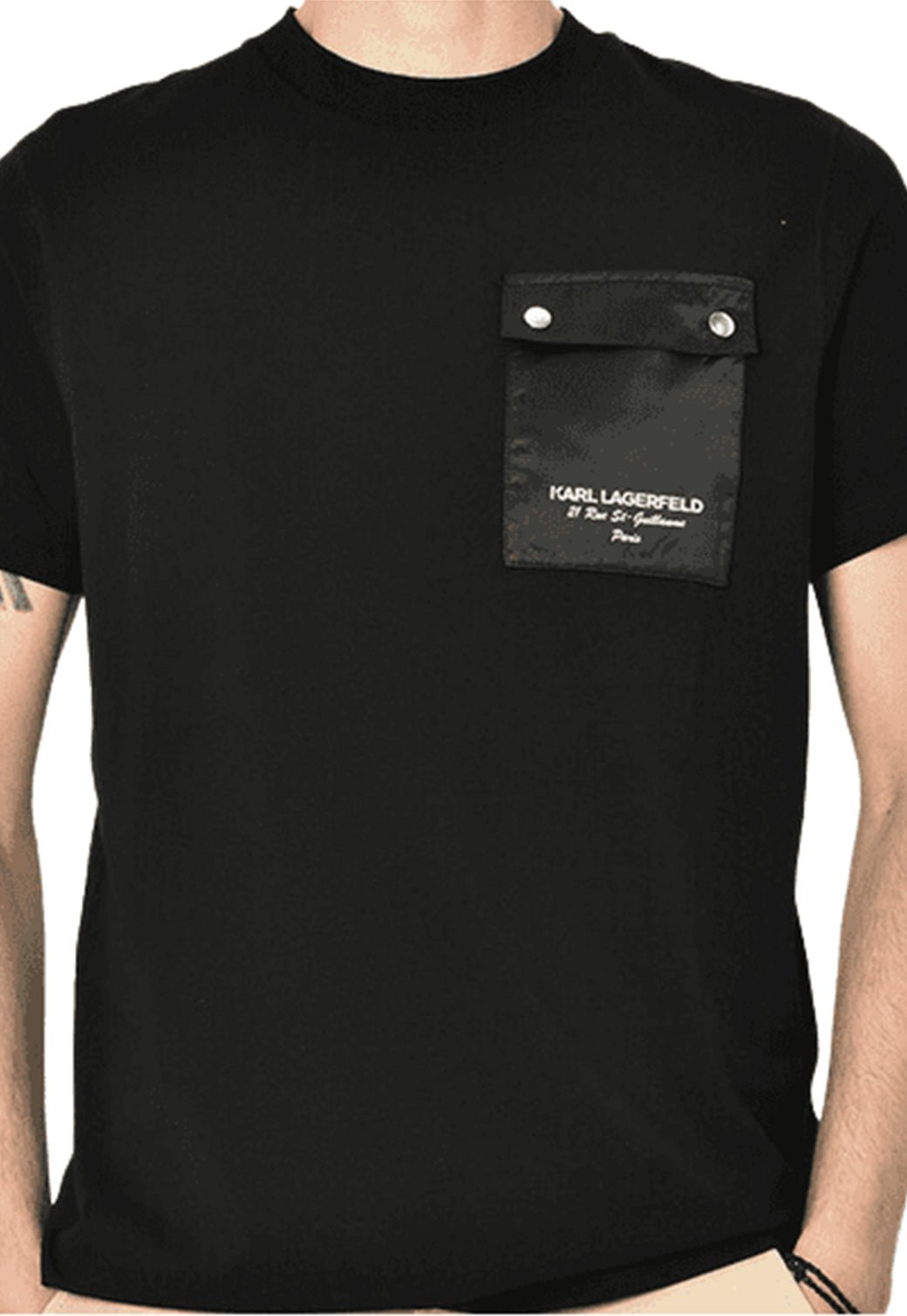 טי שירט קצרה Pocket לגברים - Karl Lagerfeld