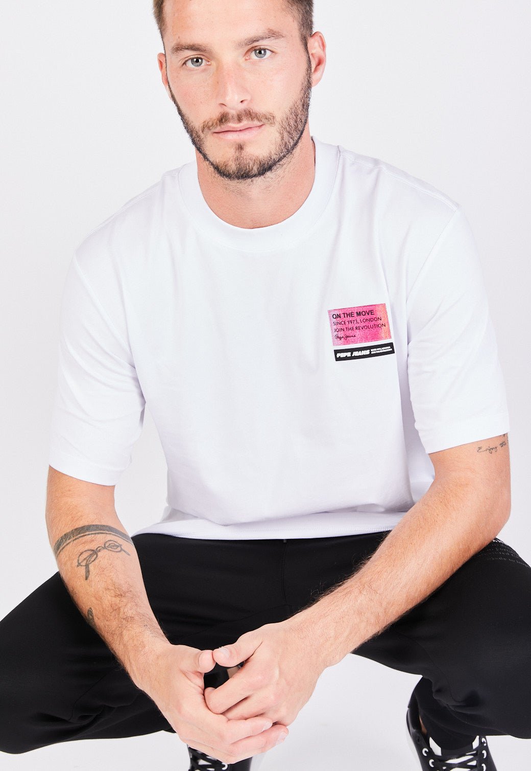 טי שירט עם לוגו לגברים - Pepe Jeans