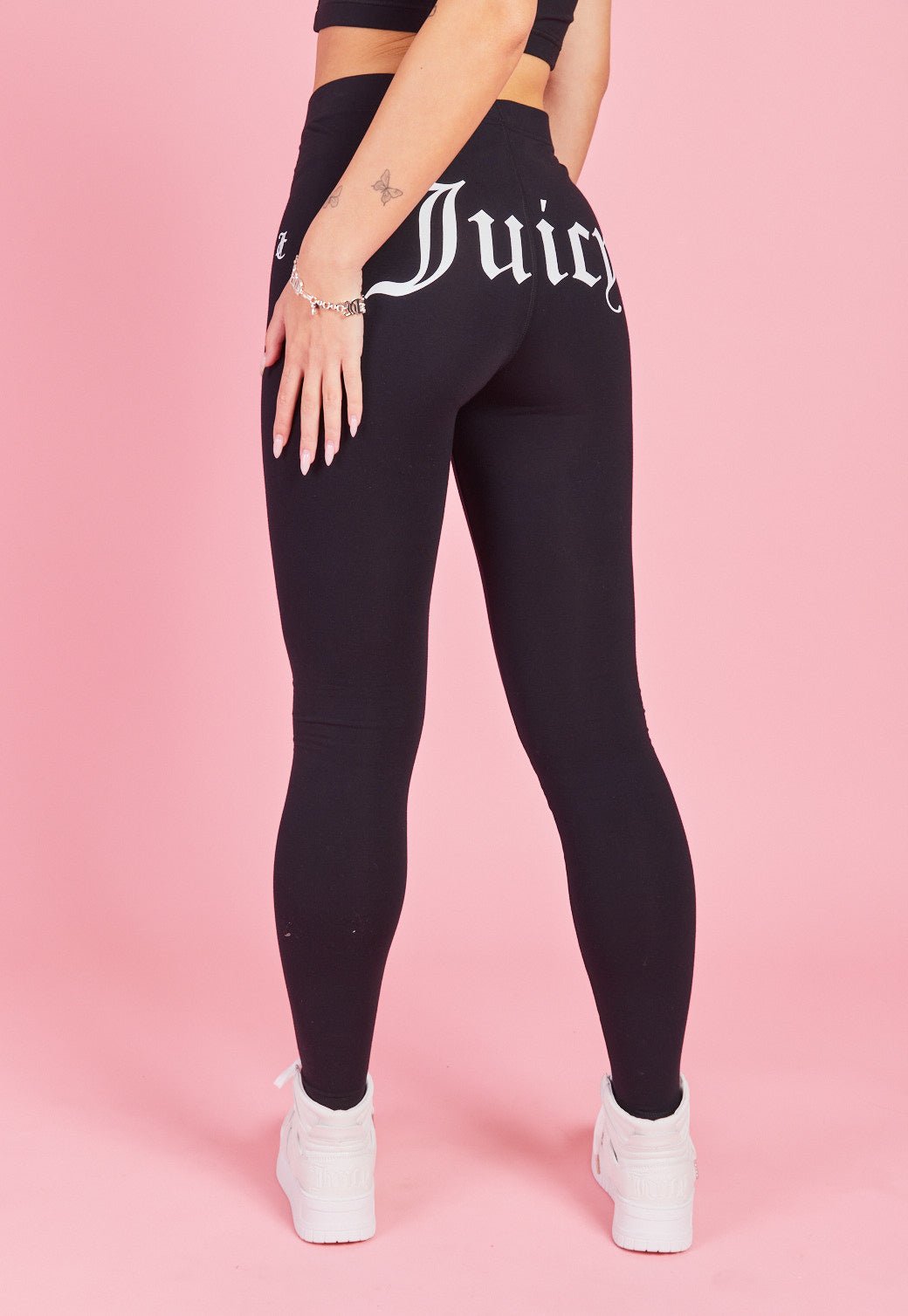 טייץ ארוך עם הדפס לוגו לנשים - Juicy Couture