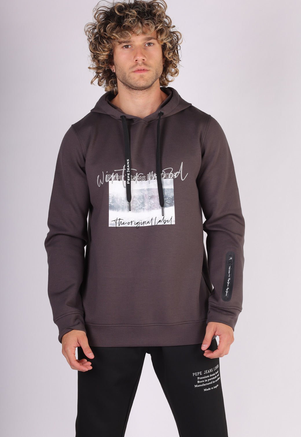 קפוצ'ון עם הדפס תמונה לגברים - Pepe Jeans