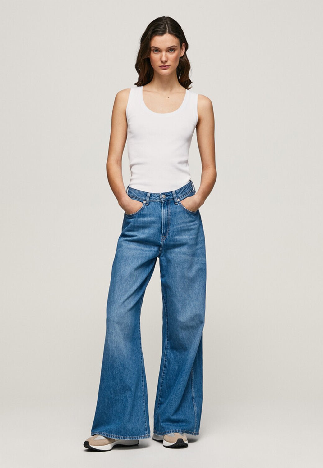 מכנסי ג'ינס Wide Leg ג'יימי נשים - Pepe Jeans