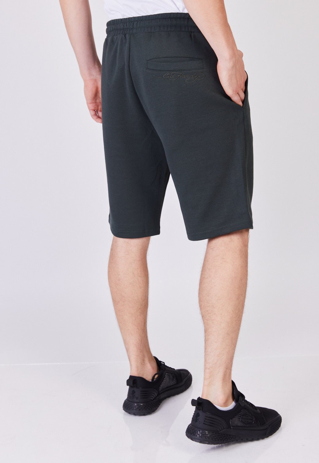 מכנסי טרנינג ברמודה עם סמל נמר לגברים - Ed Hardy