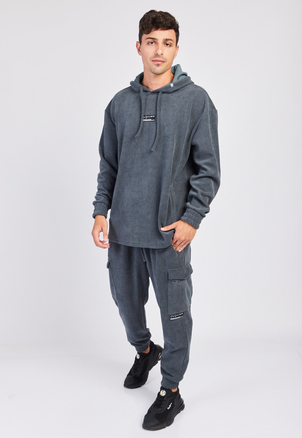 מכנסי טרנינג וופל לגברים - Pepe Jeans