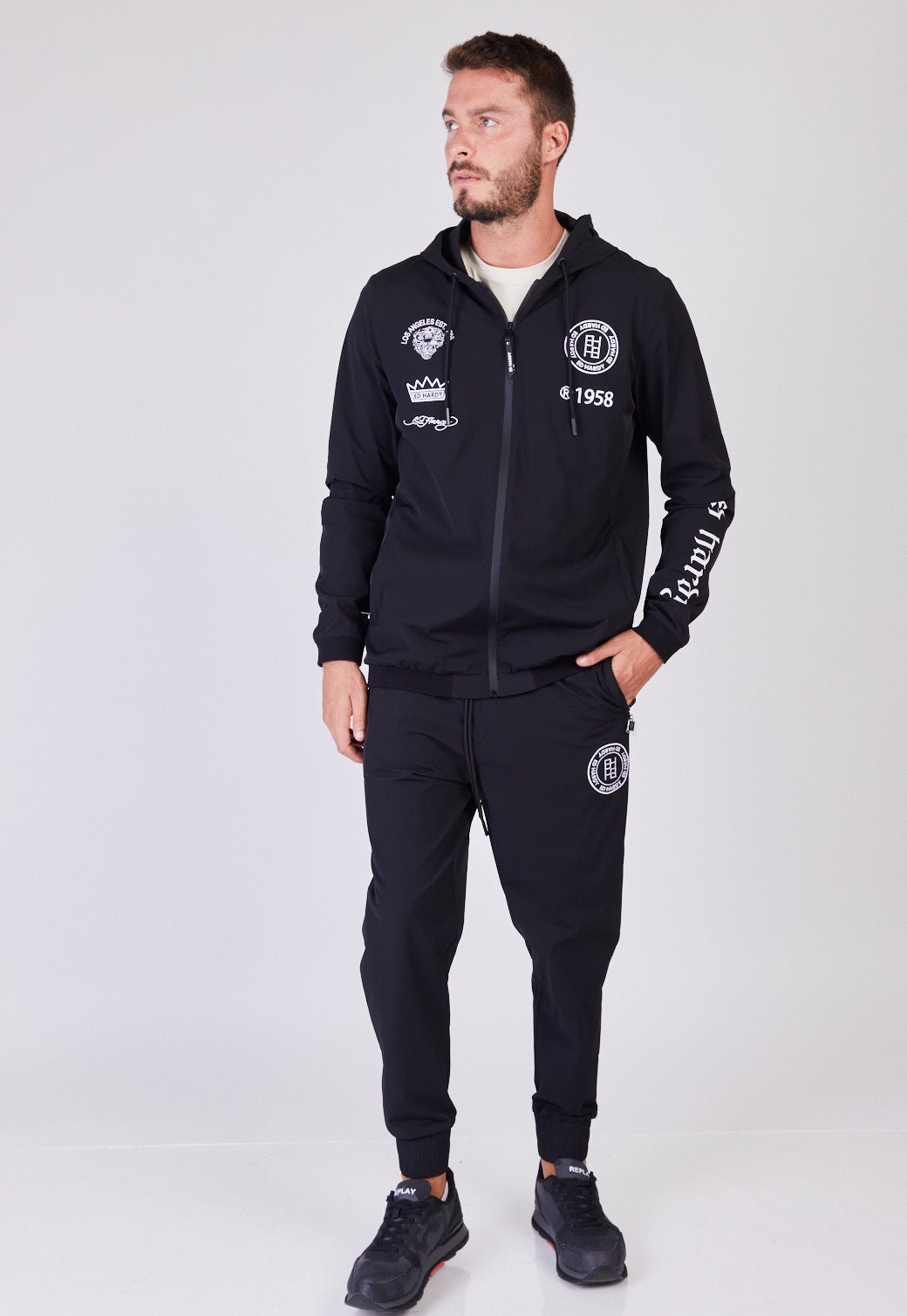 מכנסיים ארוכים עם לוגו לגברים - Ed Hardy