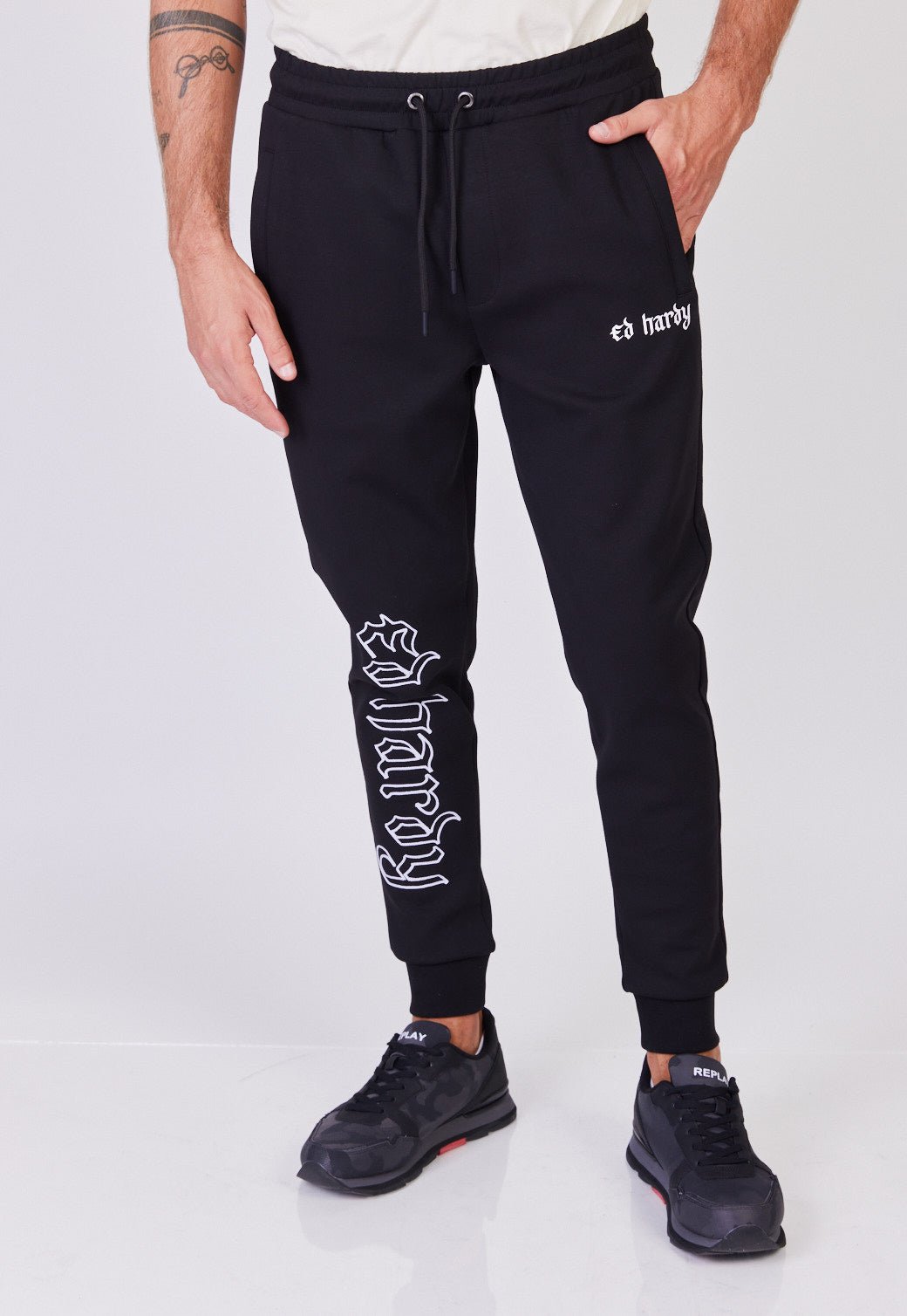 מכנסיים ארוכים עם לוגו לגברים - Ed Hardy