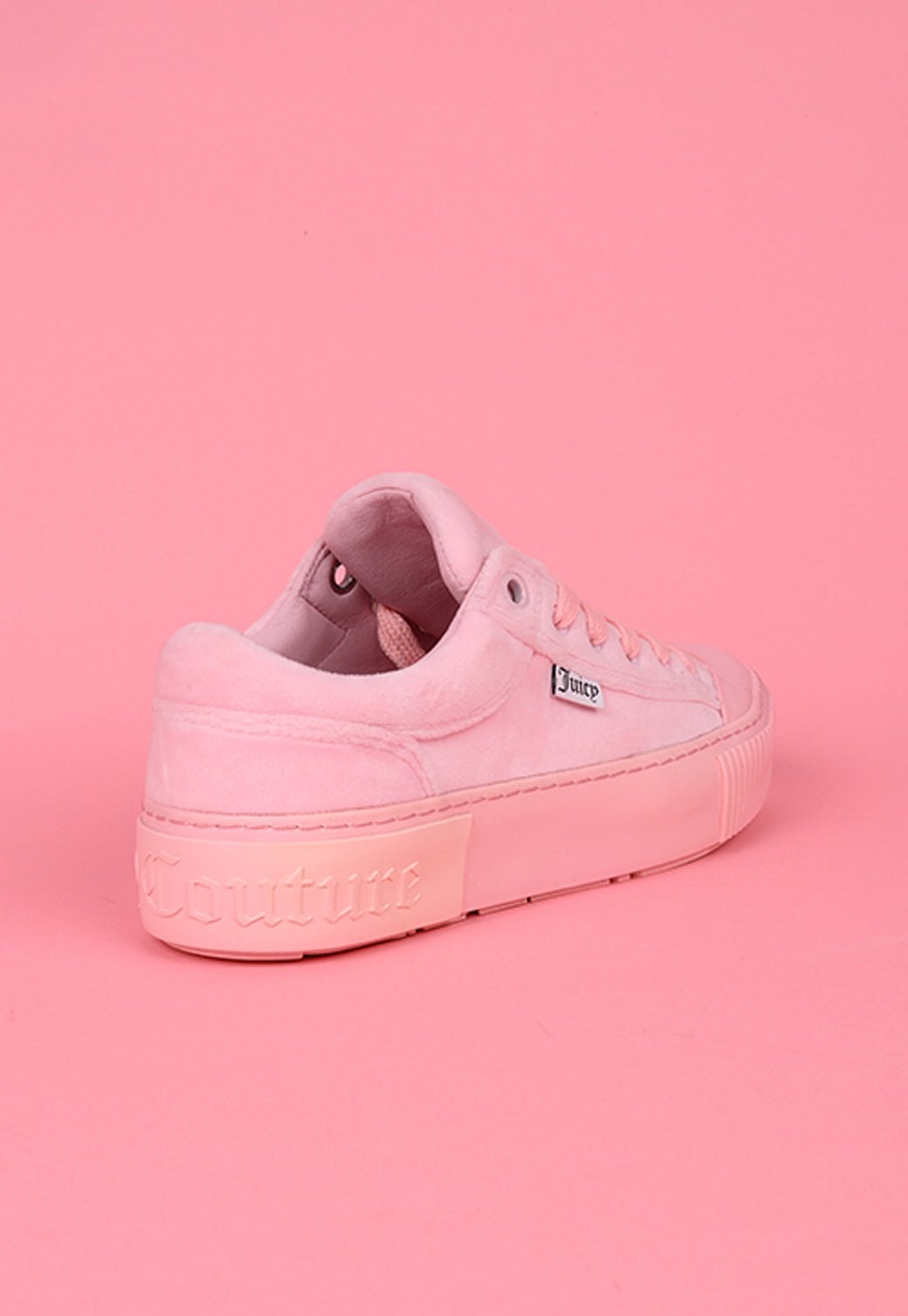 נעלי סניקרס פלטפורמה מבד קטיפה - Juicy Couture