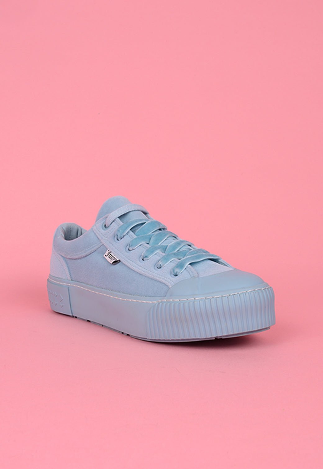 נעלי סניקרס פלטפורמה מבד קטיפה - Juicy Couture