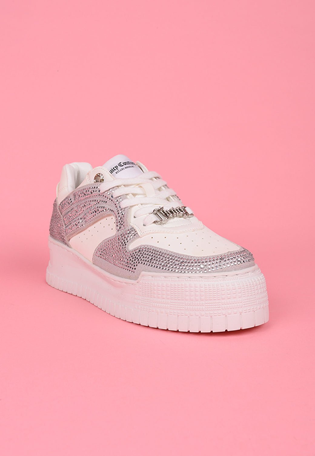נעלי סניקרס נמוכות עם פלטפורמה ועיטורי אבנים - Juicy Couture