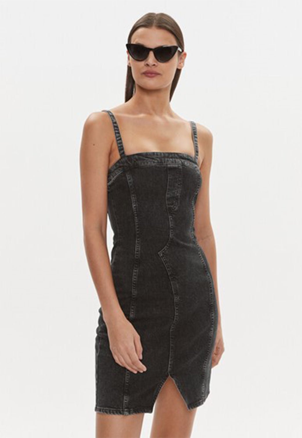 שמלת מיני Denim Washed נשים - Karl Lagerfeld
