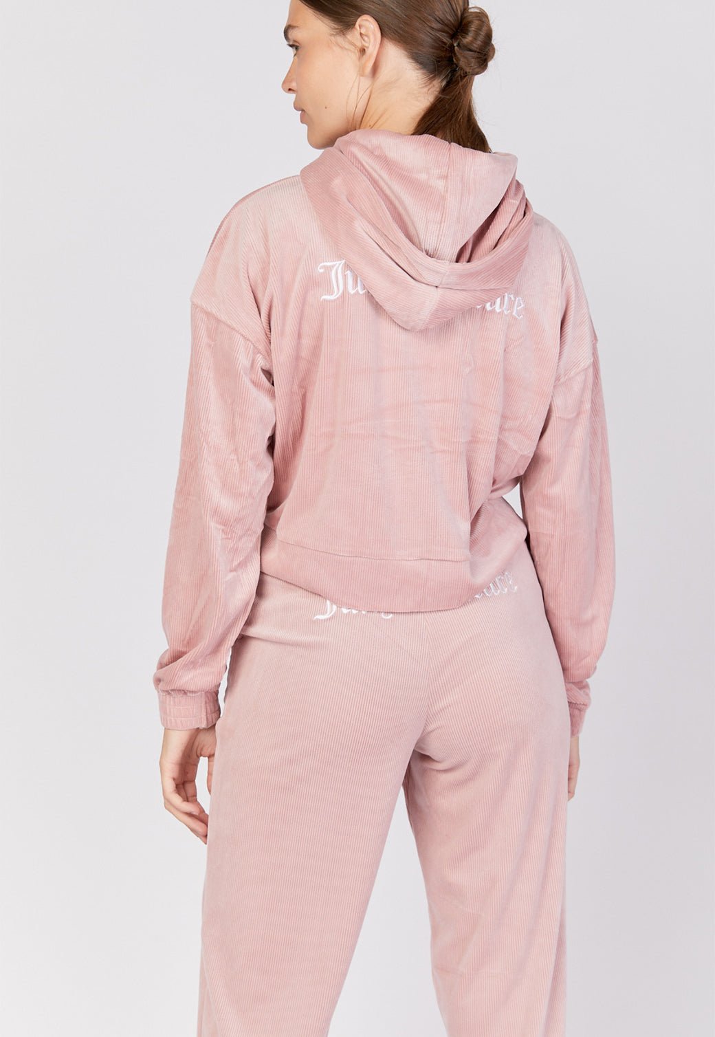 סווטשירט קפוצ'ון קטיפה Rib נשים - Juicy Couture