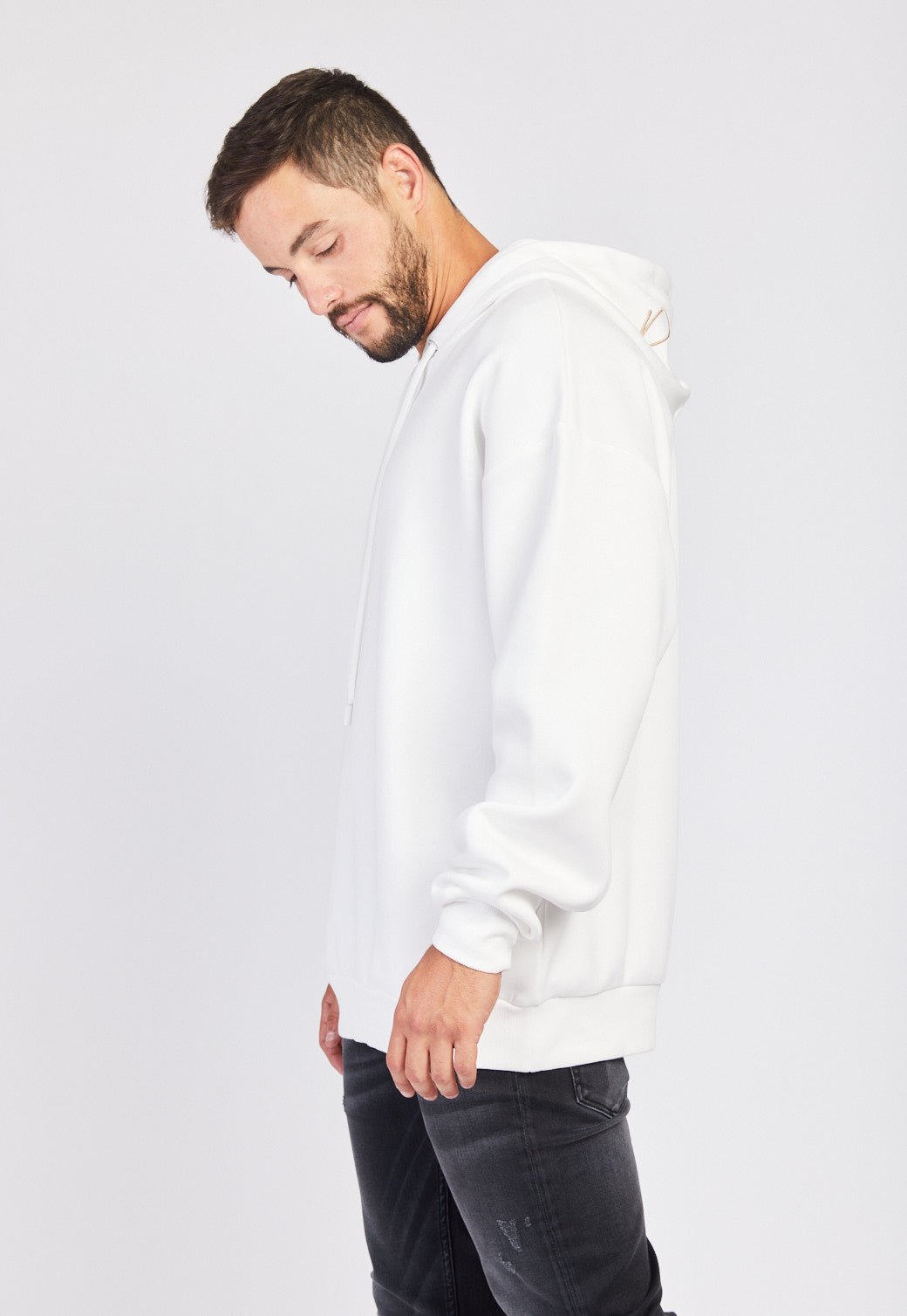 סווטשירט קפוצ'ון לוגו רקום לגברים - Pepe Jeans