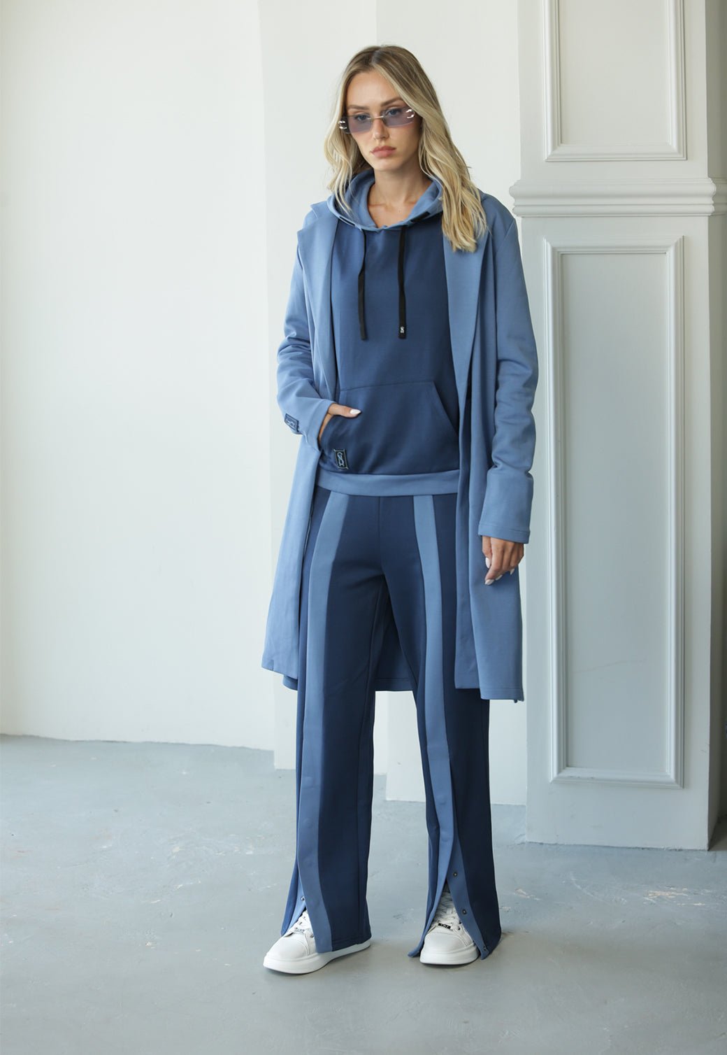 סווטשירט קפוצ'ון משולב Adele נשים - Steve Madden