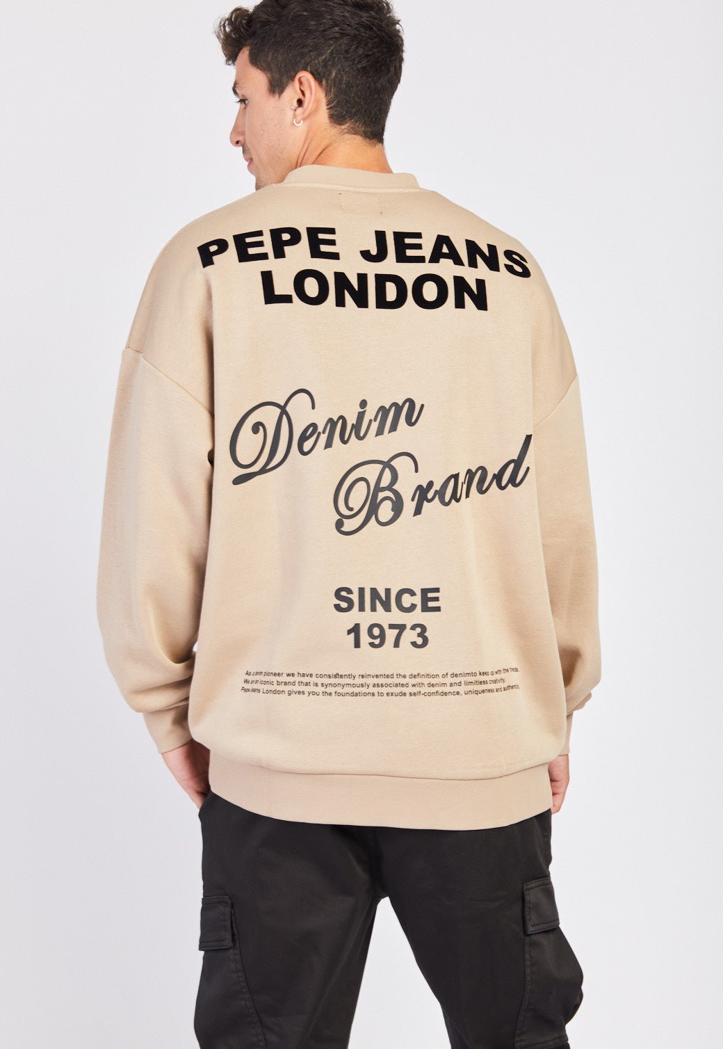 סווטשירט עם הדפס פלוק לגברים - Pepe Jeans
