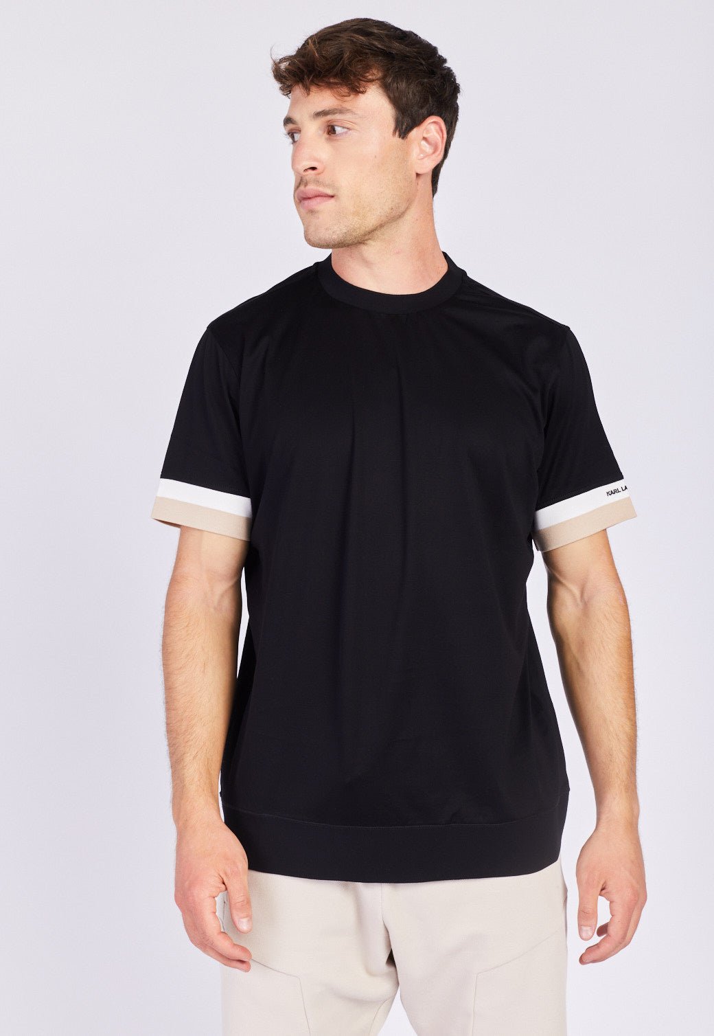 T-SHIRT CREWNECK 755003-532200 BLACK 990 - Karl Lagerfeld