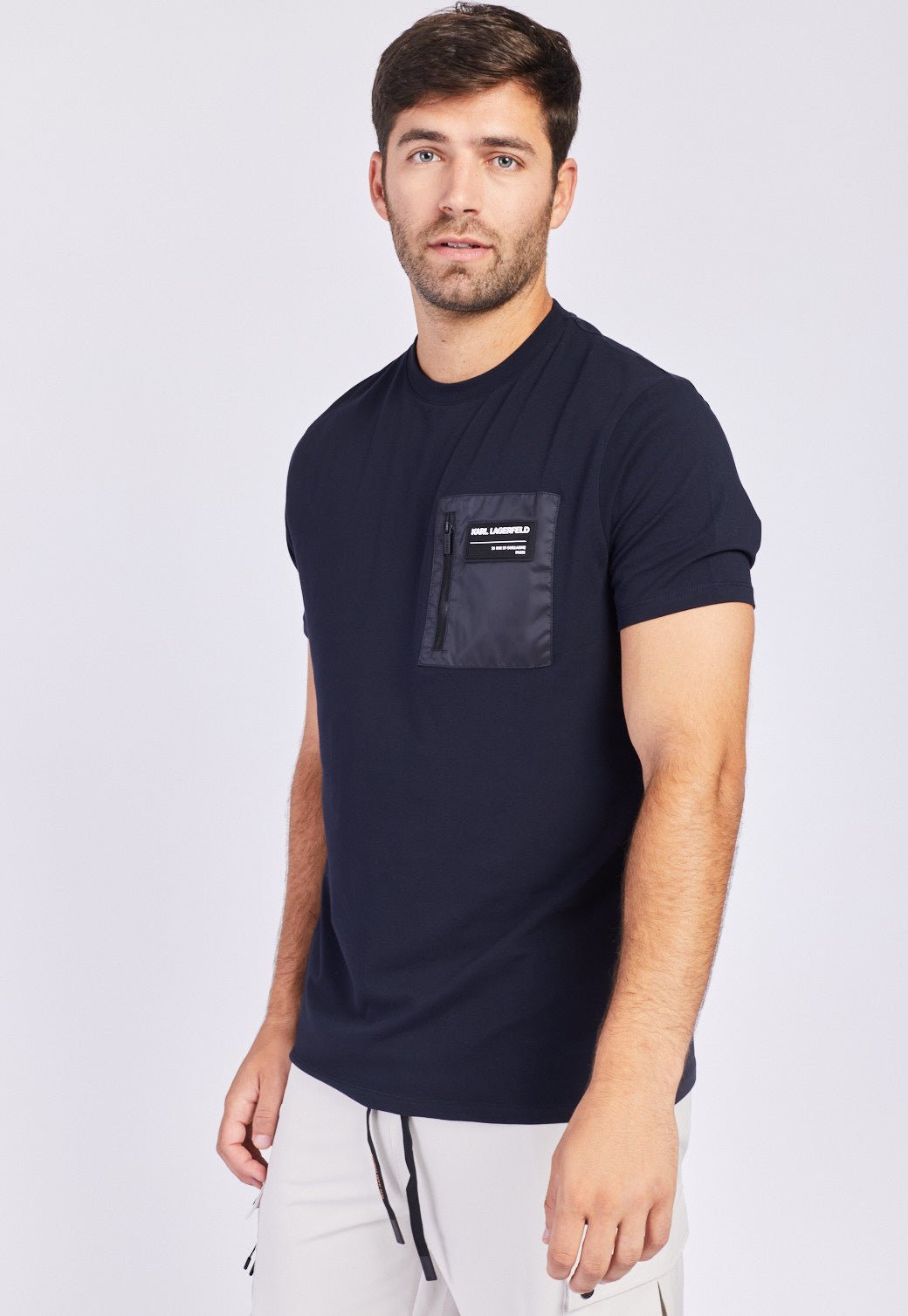 T-SHIRT CREWNECK 755082-531221 MIDNIGHT BLUE 690 - Karl Lagerfeld