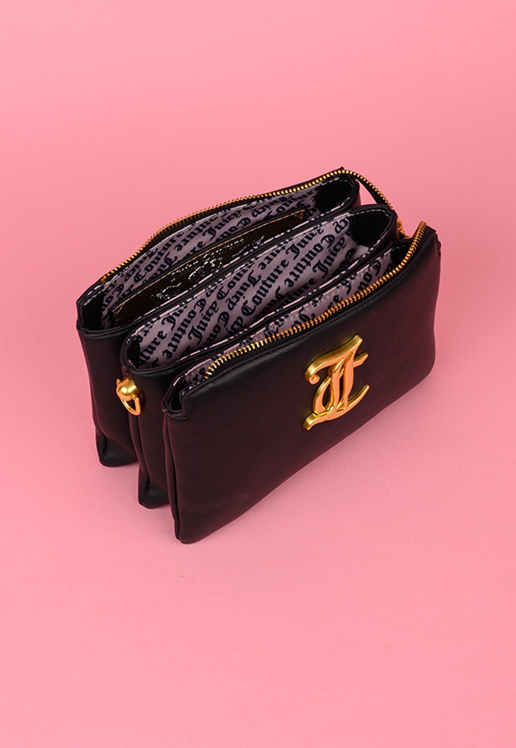 תיק קרוסבודי עם תאים מרוכסנים - Juicy Couture