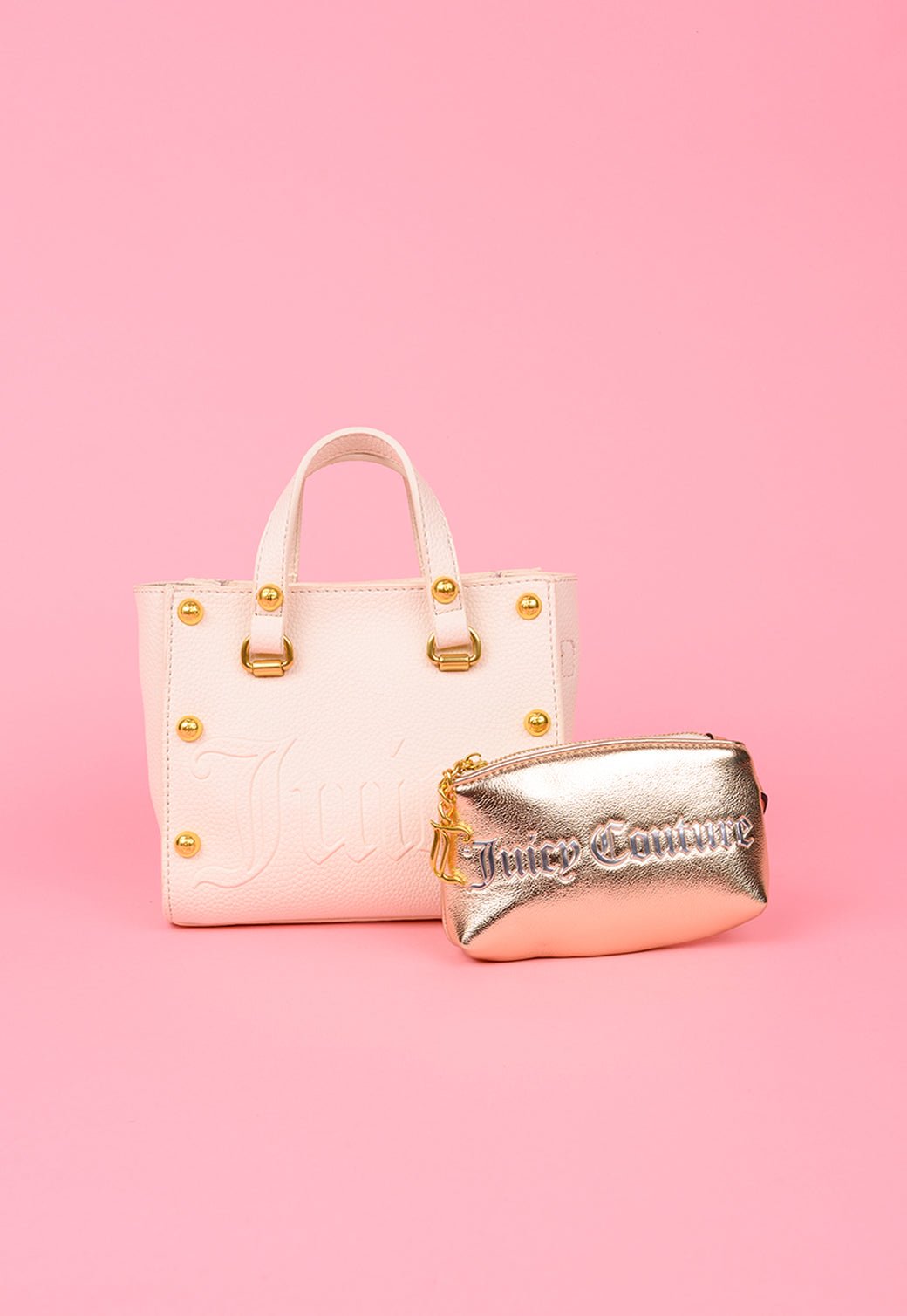 תיק נשיאה עם ניטים ורצועה נשלפת - Juicy Couture