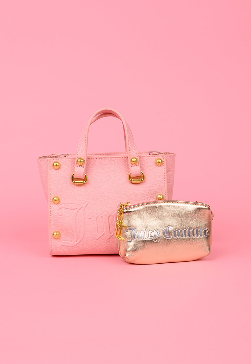 תיק נשיאה עם ניטים ורצועה נשלפת - Juicy Couture