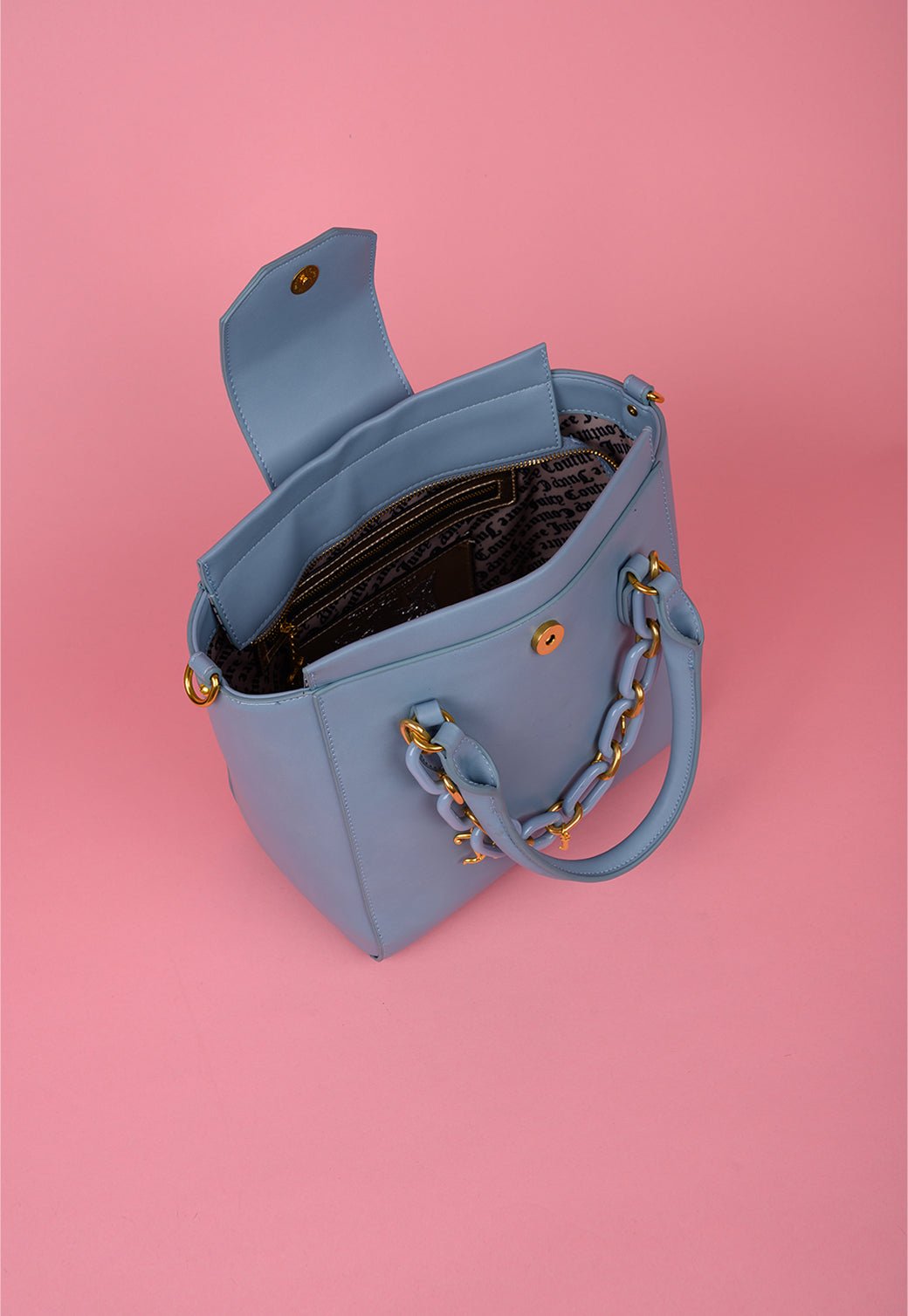 תיק נשיאה עם רצועה נשלפת ושרשרת - Juicy Couture