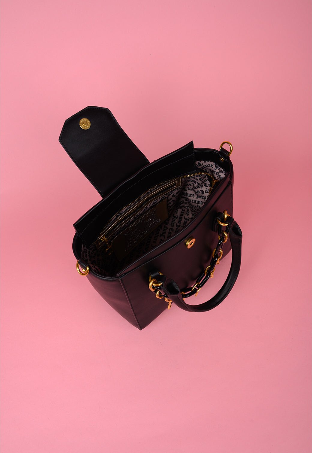 תיק נשיאה עם רצועה נשלפת ושרשרת - Juicy Couture