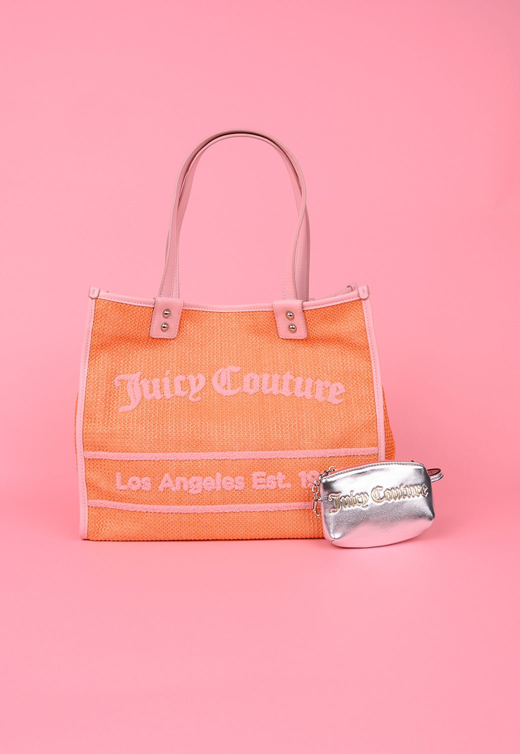 תיק שופינג גדול מבד רפיה - Juicy Couture