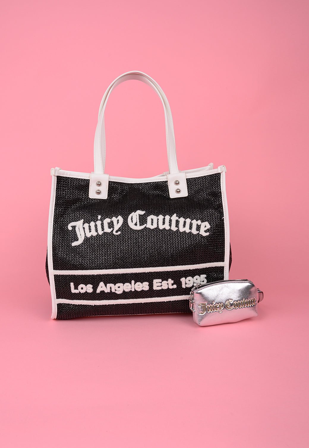 תיק שופינג גדול מבד רפיה - Juicy Couture