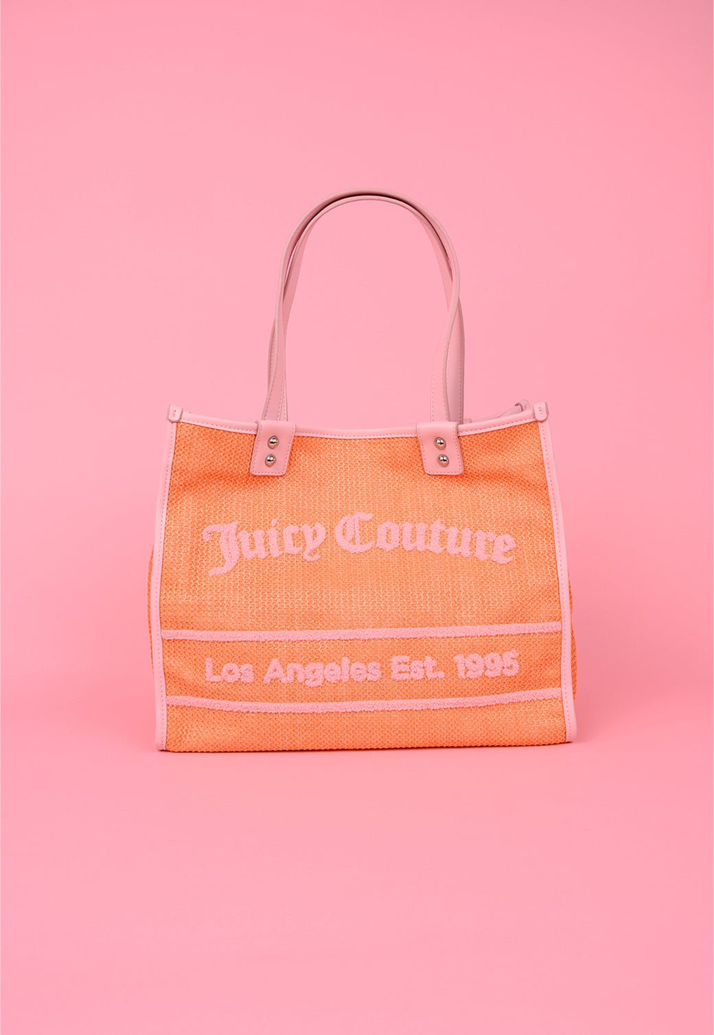 תיק שופינג גדול מבד רפיה - Juicy Couture