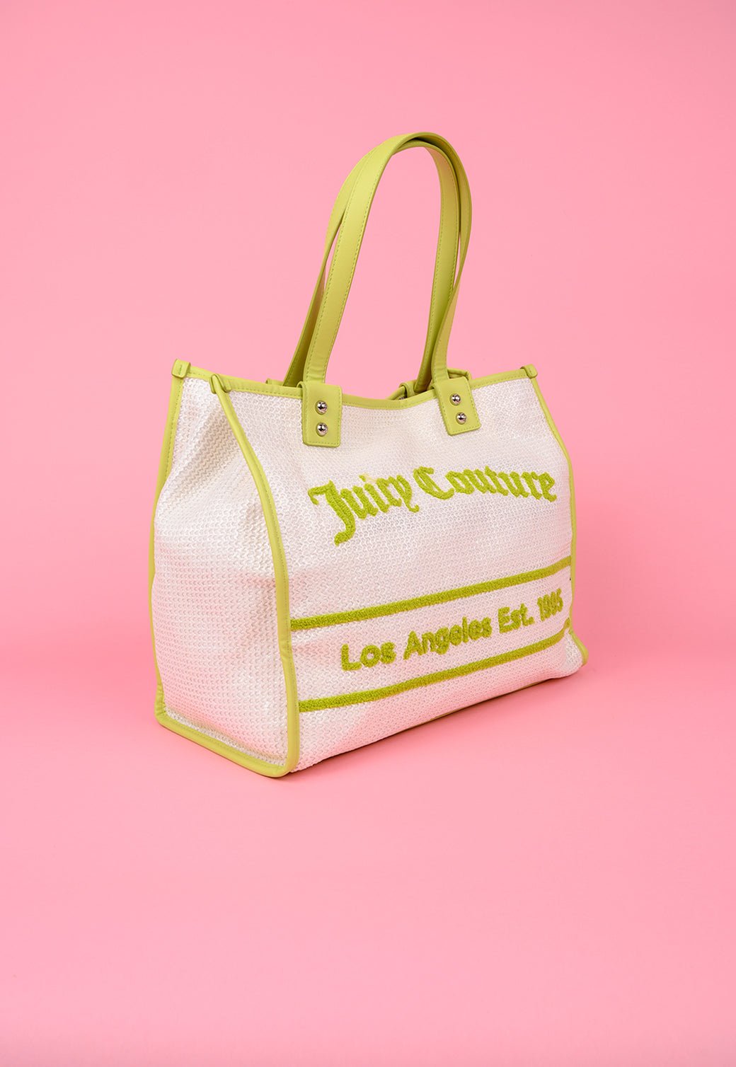 תיק שופינג גדול מבד רפיה - Juicy Couture