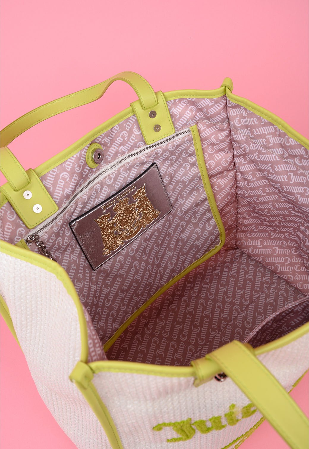תיק שופינג גדול מבד רפיה - Juicy Couture