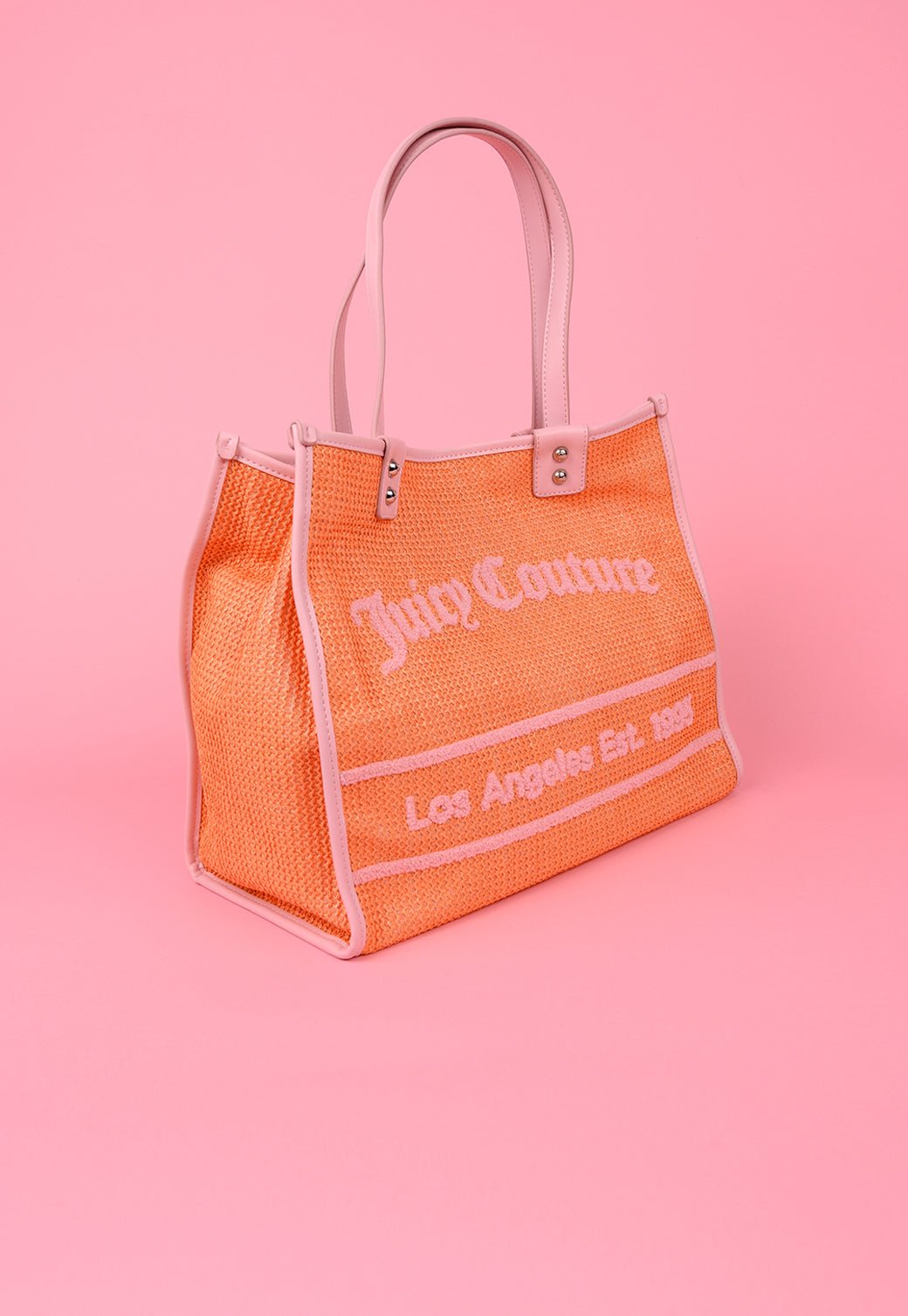 תיק שופינג גדול מבד רפיה - Juicy Couture