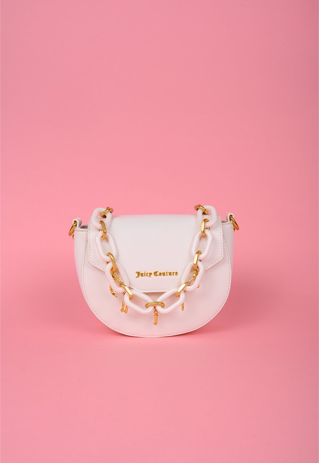 תיק כתף מגורען עם שרשרת - Juicy Couture