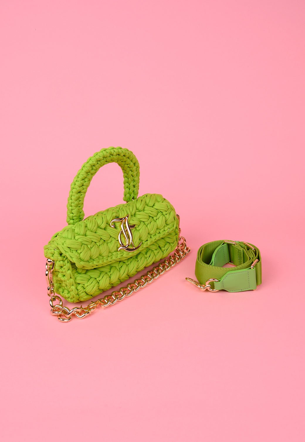 תיק כתף סרוג עם שרשרת - Juicy Couture