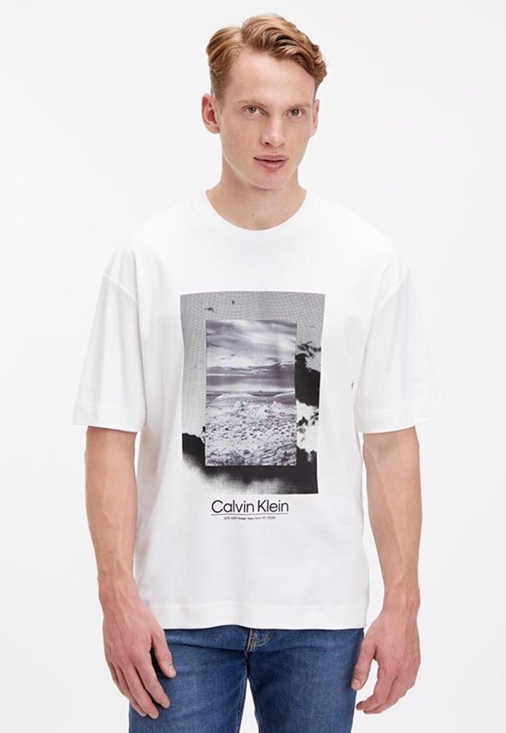 VE PHOTO PRINT MC T-SHIRT Bright White 893627104 - Calvin Klein