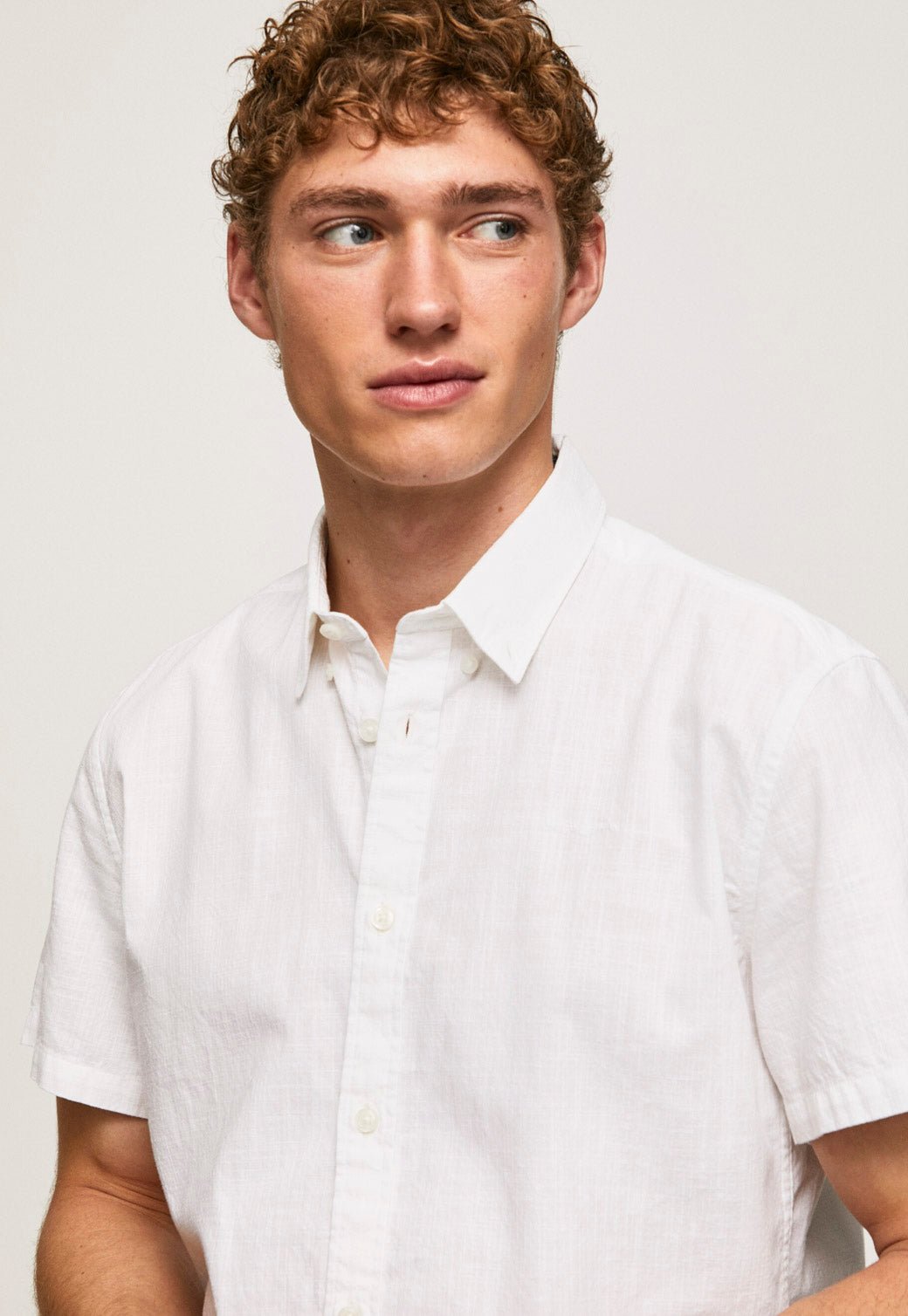 חולצה מכופתרת קצרה עם צווארון סיני - Pepe Jeans