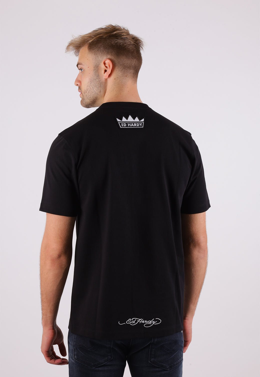 חולצת אוברסייז הד הרדי כותנה EH2326533 שחור - Ed Hardy