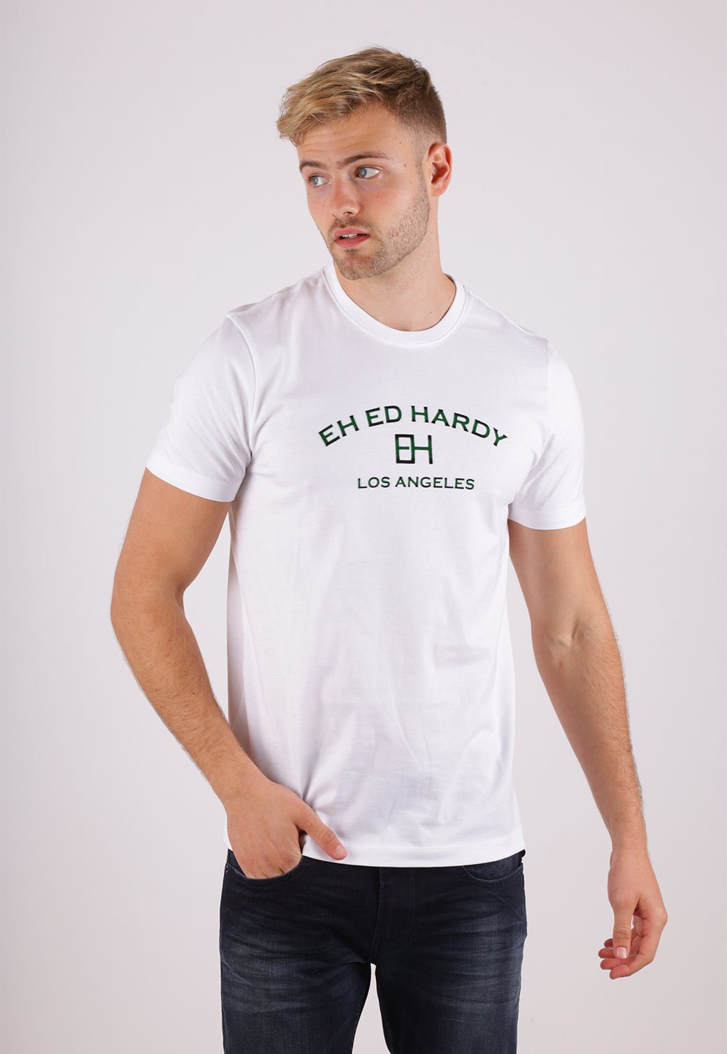 חולצת הד הרדי 100% כותנה EH2326574 לבן 00 - Ed Hardy