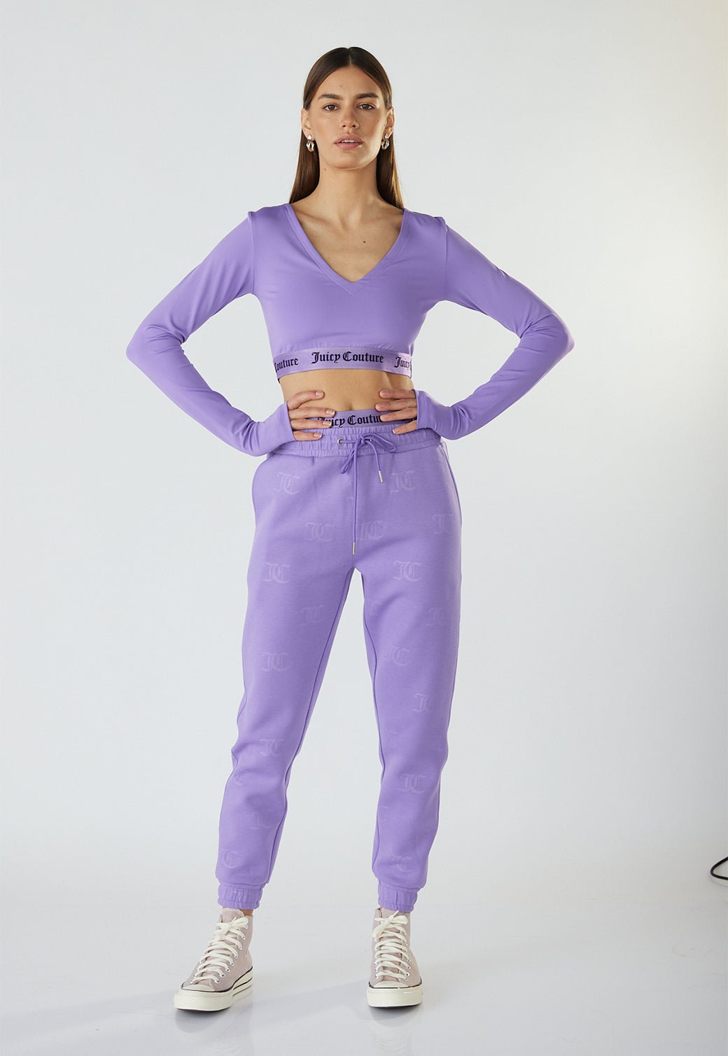 חולצת קרופ עם לוגו לנשים - Juicy Couture