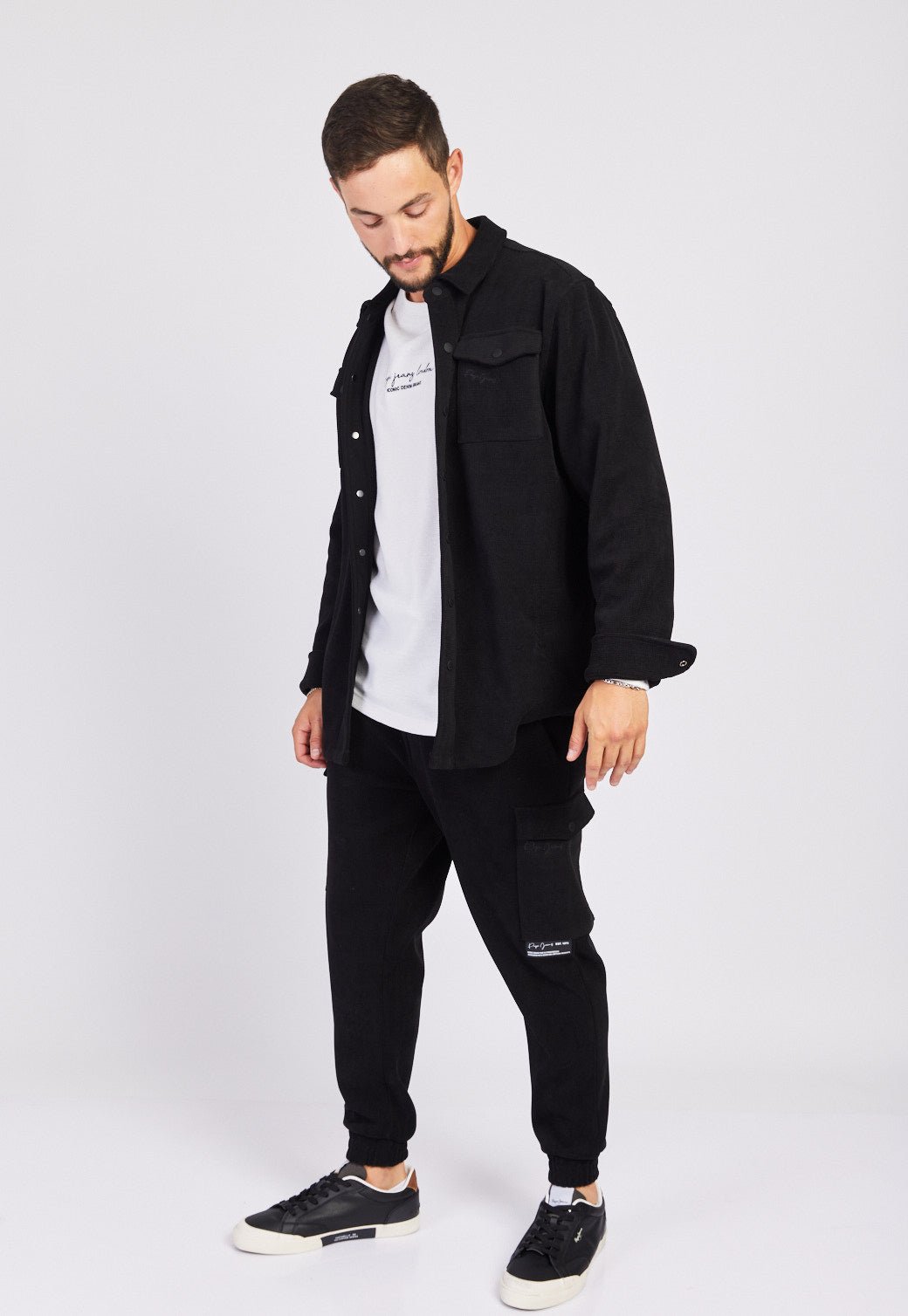 חולצת וופל מכופתרת לגברים - Pepe Jeans