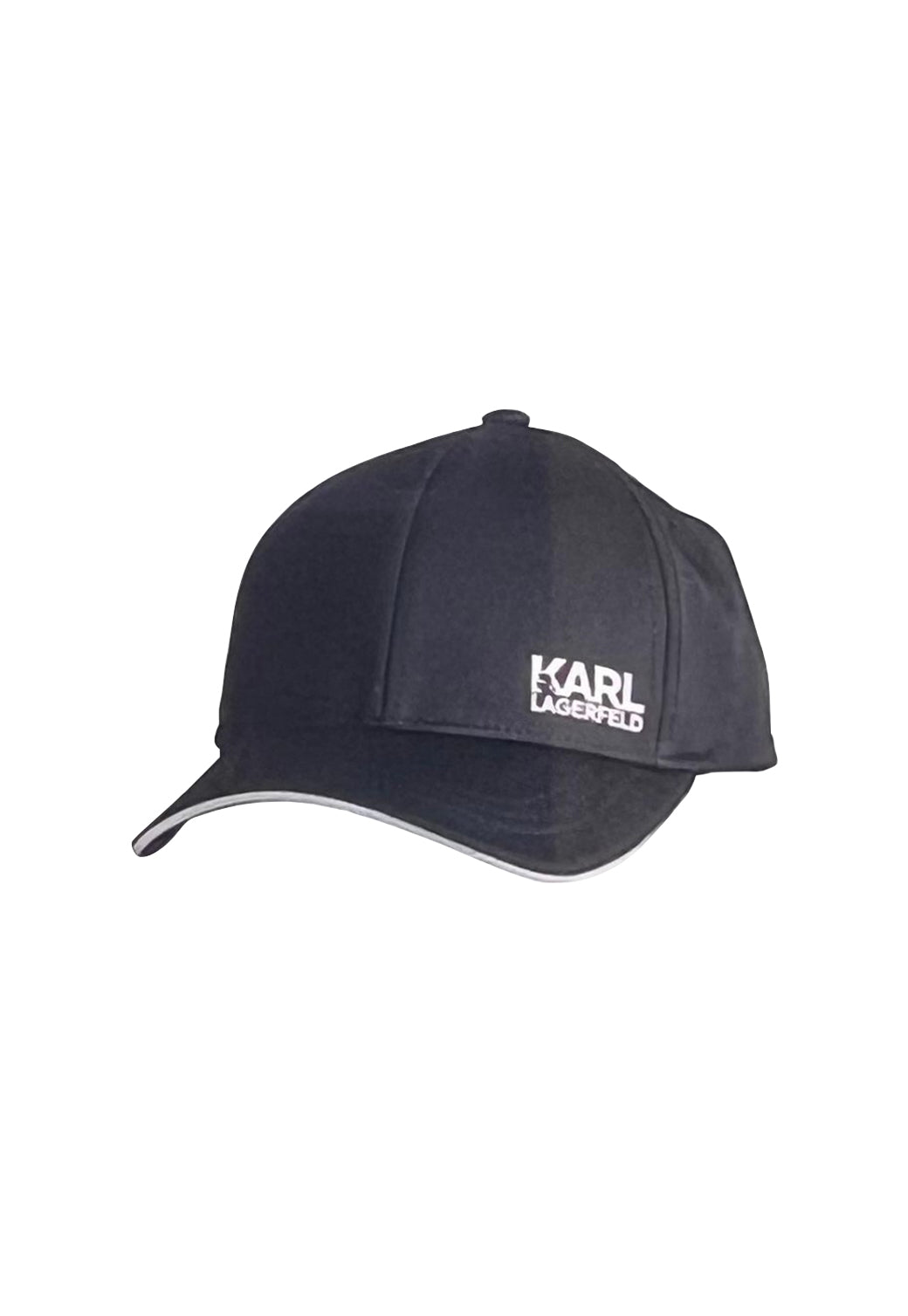 כובע מצחייה שחור עם לוגו Karl Lagerfeld רקום מקדימה

