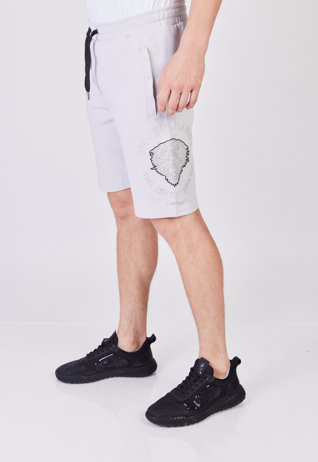 מכנסי טרנינג ברמודה עם סמל נמר קונטור לגברים