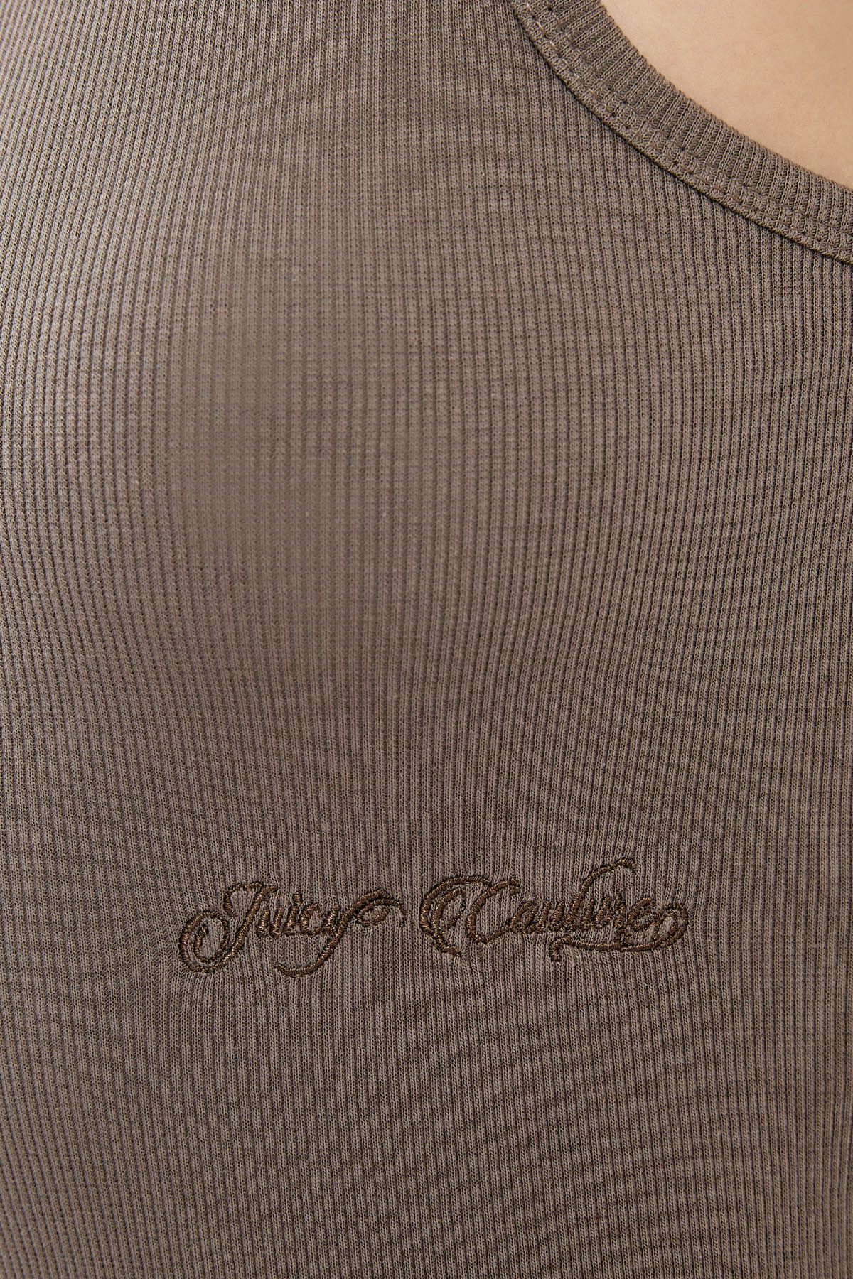 גופיית ריב Florida Juicy Couture לנשים בצבע חום עם כתפיות כפולות