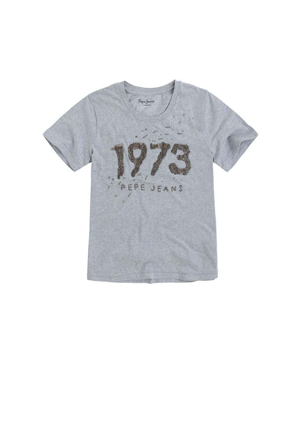 טי-שירט לגברים בצבע אפור עם הדפס "1973" לנשים