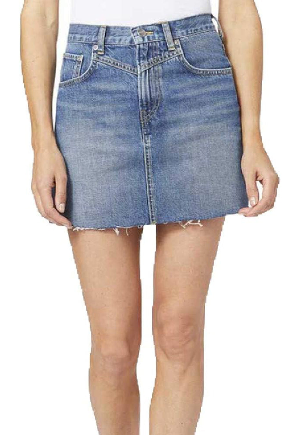 חצאית ג'ינס לנשים בצבע כחול