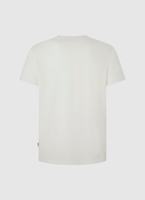טי שירט בצבע לבן לגברים