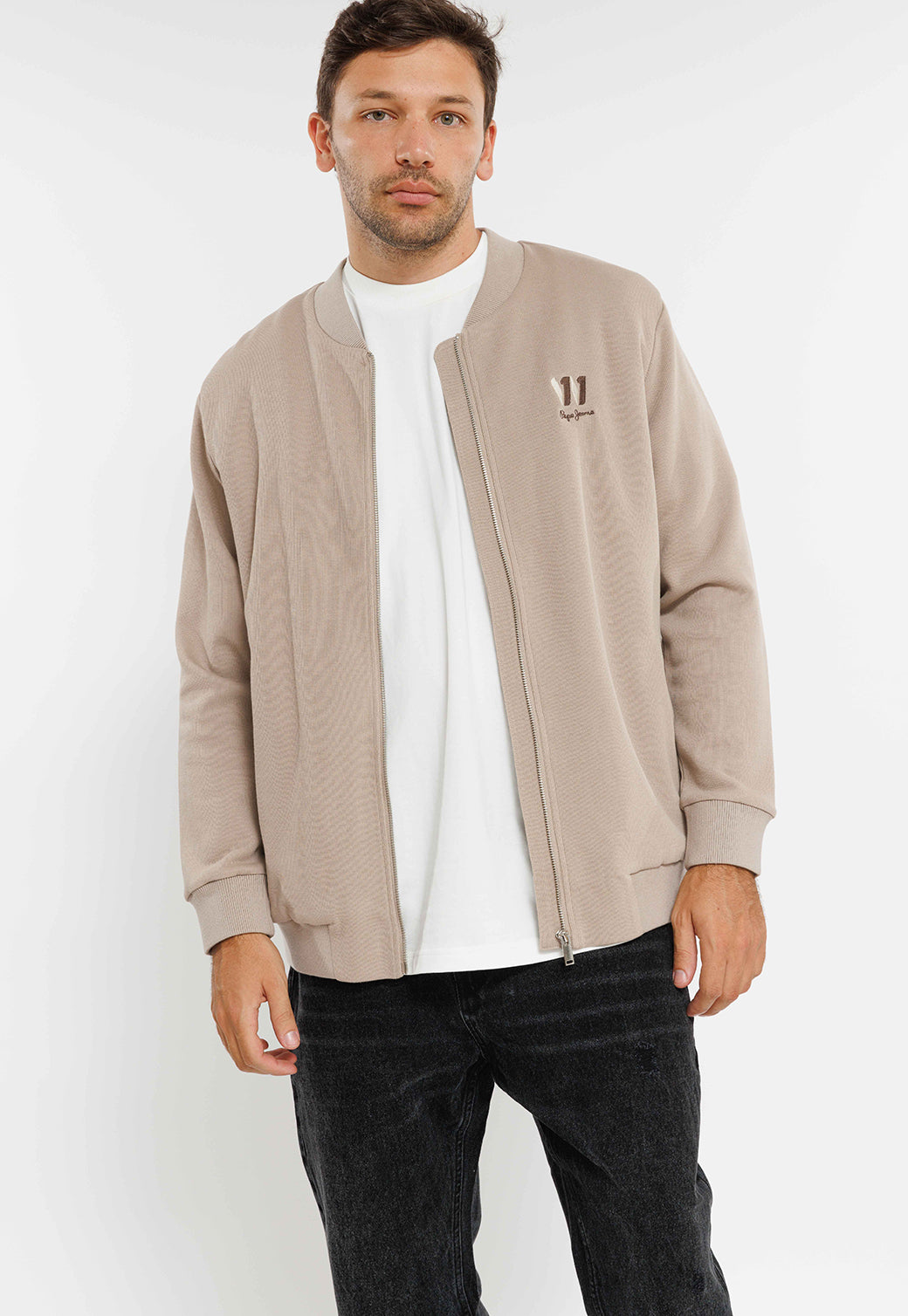 קפוצ'ון רוכסן ABNER בצבע חום בהיר