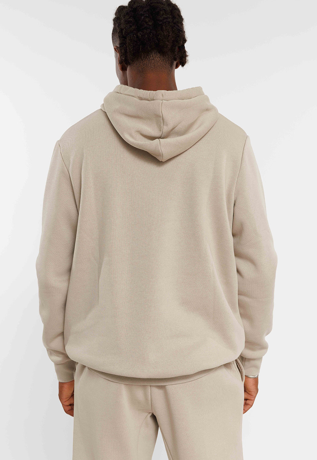 קפוצ'ון עם כיס לגברים בצבע אפור ושמנת