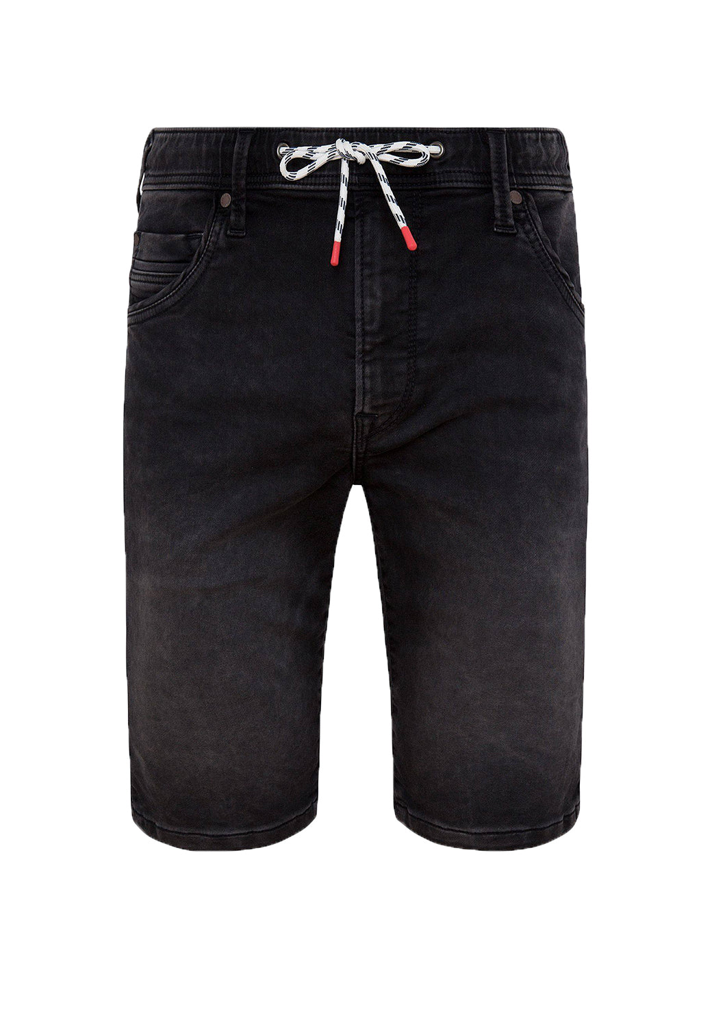 מכנסיים קצרים לגברים בצבע שחור עם שרוך קשירה