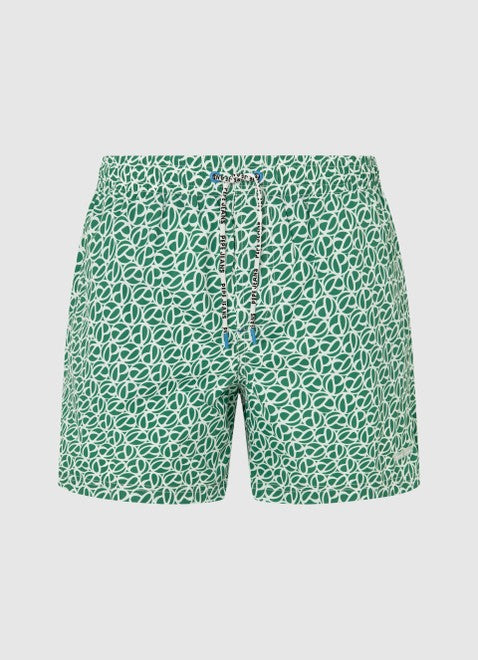 מכנסי בגד ים מודפסים עם שרוך