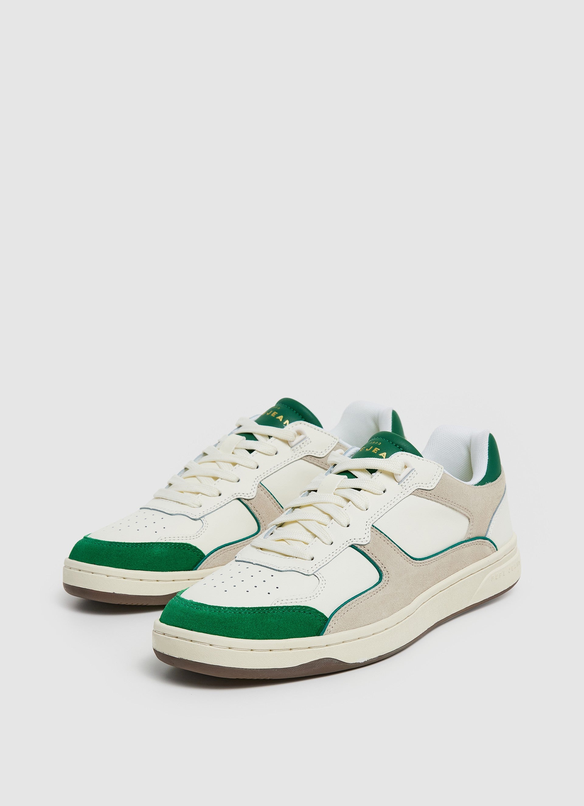 נעלי סניקרס KORE בצבע ירוק-שנהב לגברים