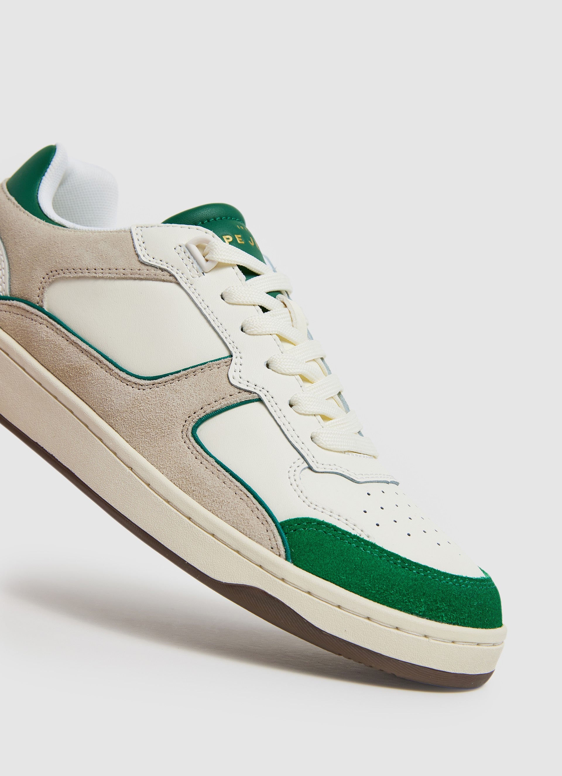 נעלי סניקרס KORE בצבע ירוק-שנהב לגברים